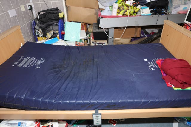 The bed used by Kaylea Titford (Dyfed-Powys Police/PA)