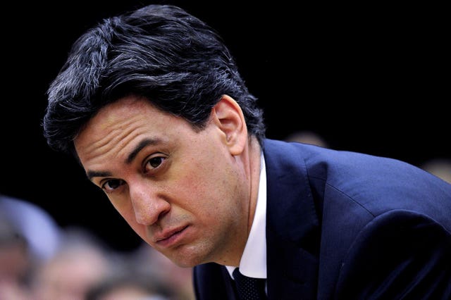 Shadow business secretary Ed Miliband (Nick Ansell/PA)