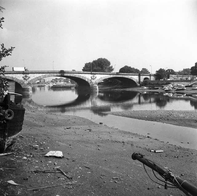 The River Thames during the drought of summer 1976 (PA)