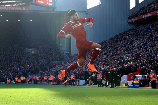Emre Can set Liverpool on their way with a first-half header (Peter Byrne/PA)