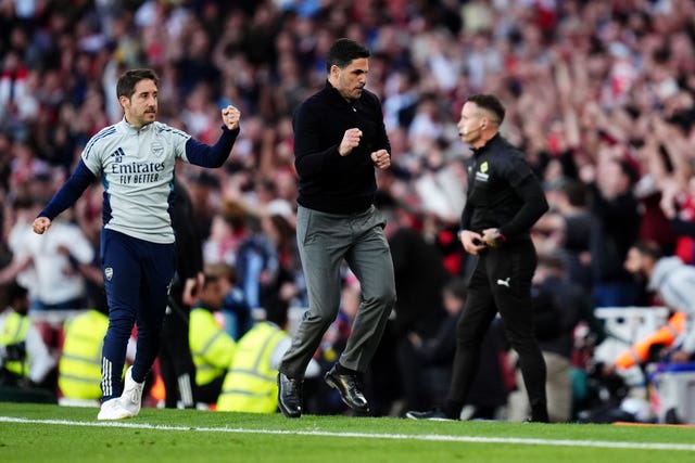 Mikel Arteta had something to celebrate