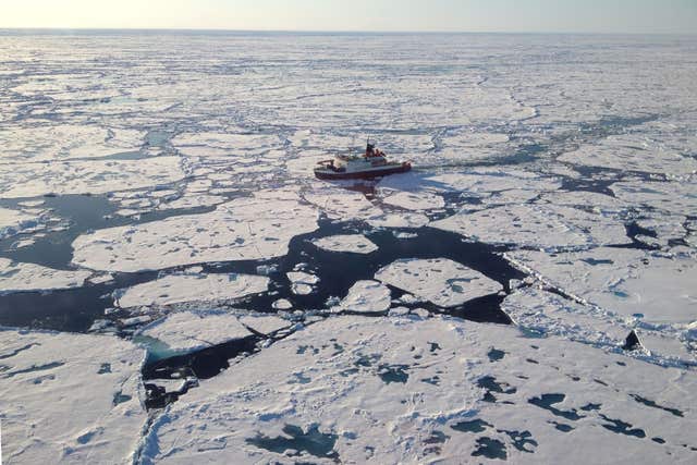 The Polarstern in the central Arctic Ocean