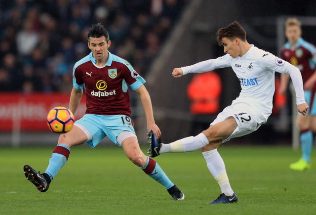 Joey Barton (left) is preparing to make the transition from player to coach when he takes charge at Fleetwood in the summer (Adam Davy/PA Images)