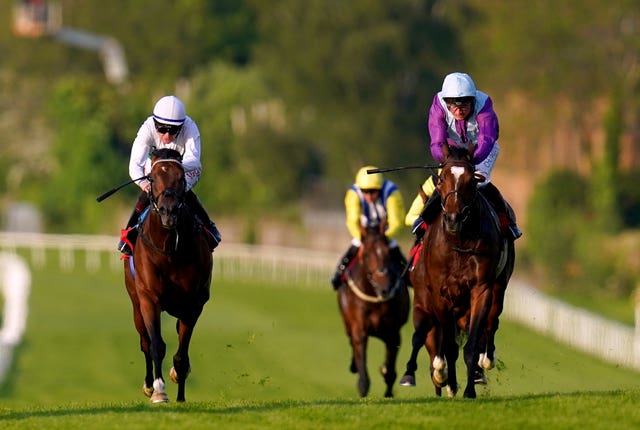 Artistic Star (right) winning at Sandown recently