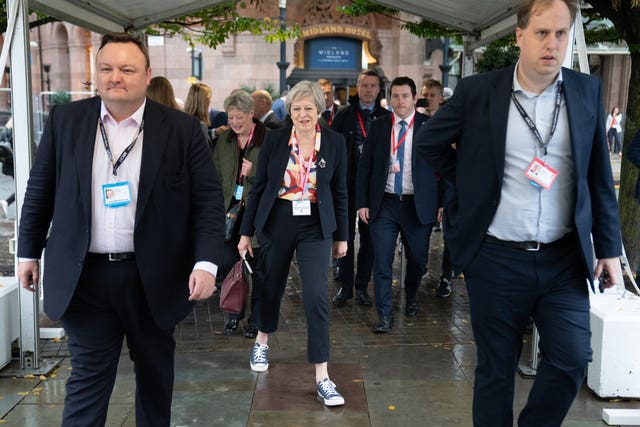 Theresa May at the Conservative Party conference 