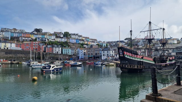 A photo of a general view of Brixham Harbour, Devon