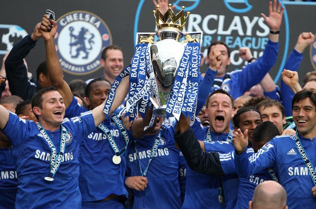 But the smile returned to Lampard's face as he celebrated winning the Premier League in 2010
