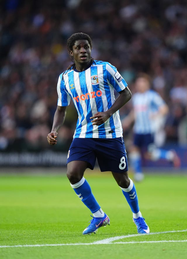 Caleb Yirenkyi in action for Coventry