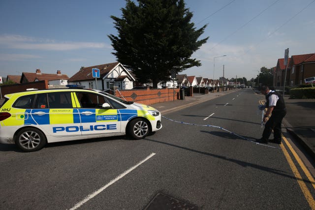 Police activity on Pield Heath Road, Uxbridge, west London