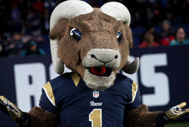 Los Angeles Rams' Mascot Rampage prior to the NFL International