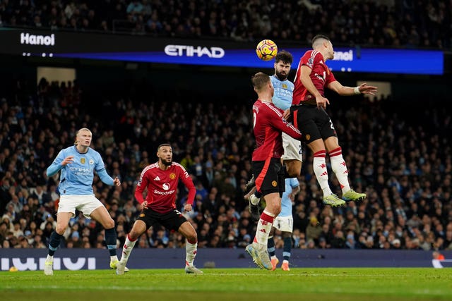 Manchester City’s Josko Gvardiol opens the scoring against United