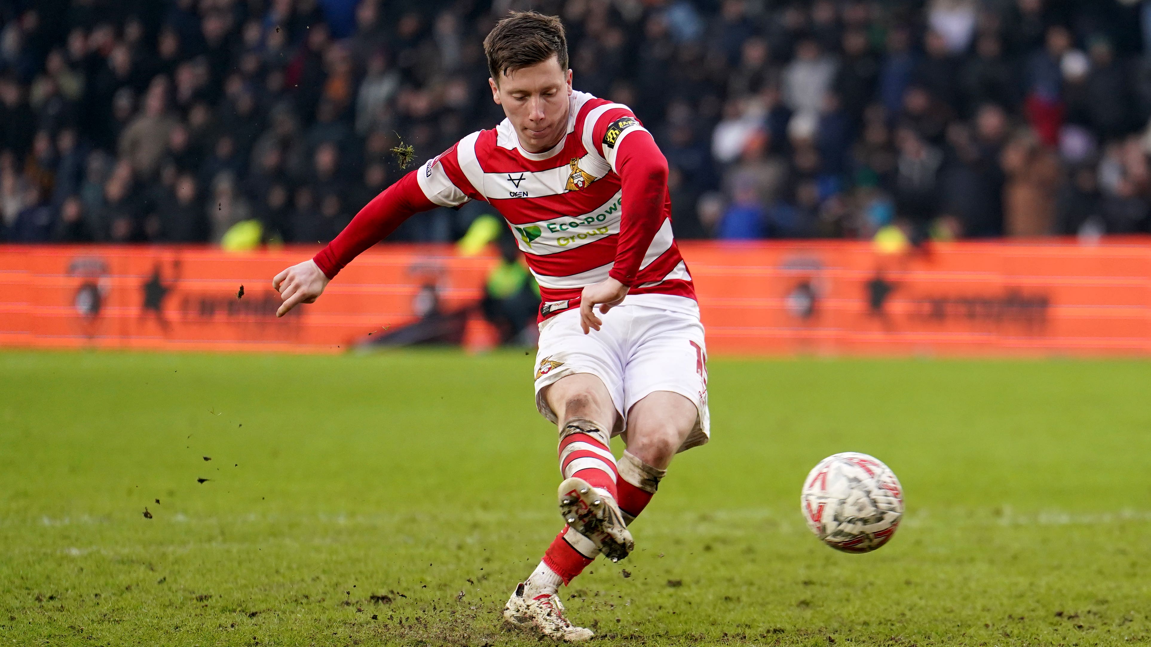 Harry Clifton scored Doncaster’s winner with four minutes left against Harrogate (Martin Rickett/PA)