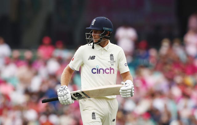 England’s Joe Root walks off after being dismissed