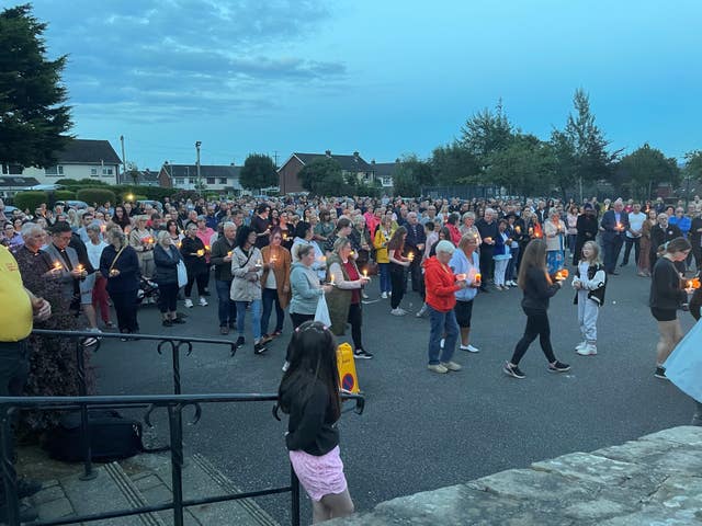 Hundreds of people attended the vigil 
