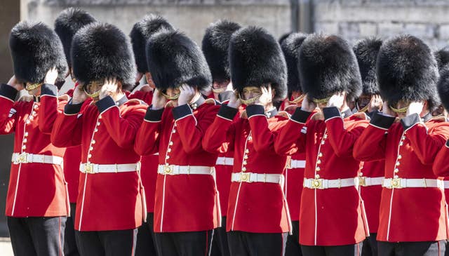 The Duke of Cambridge, presents New Colours to the Irish Guards