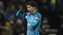 Son Heung-min scored twice in Tottenham’s FA Cup win at Preston (Tim Goode/PA)