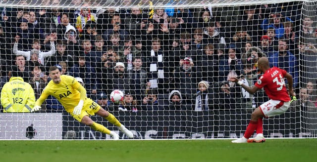 Forster saved Ayew's late penalty 