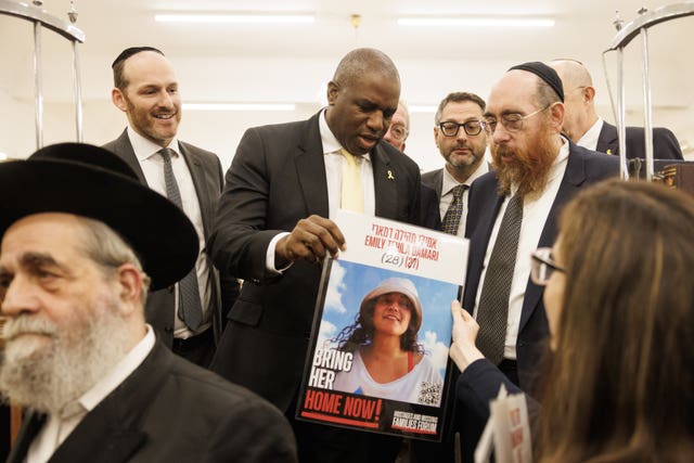 David Lammy with members of the Jewish community