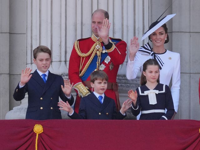 The royals watch the flypast