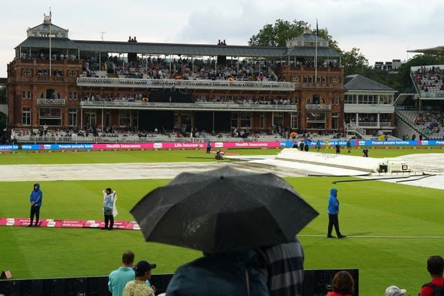 Rain stops play during the third T20 match between England Women and Australia Women at Lord’s