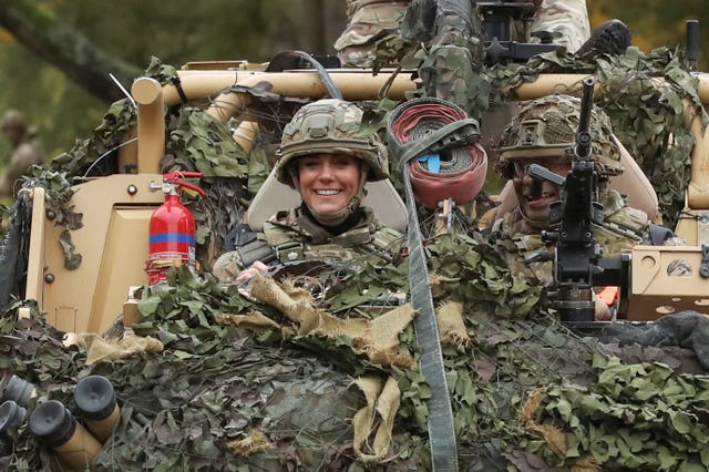 The Princess of Wales during her first visit to 1st The Queen’s Dragoon Guards at Robertson Barracks, Dereham in Norfolk, since being appointed Colonel-in-Chief