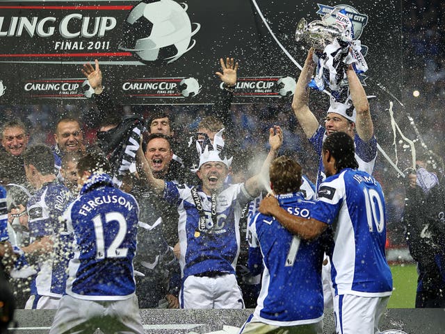 Birmingham upset the odds to beat Wenger's Arsenal in the 2011 League Cup final.