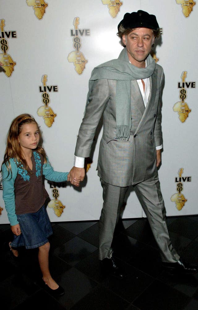 Sir Bob Geldof with Tiger Lily