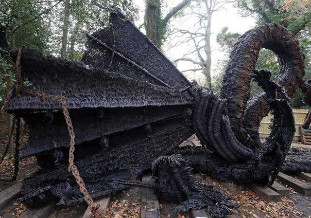 Dragon sculpture created by Jim Poolman (Gareth Fuller/PA)