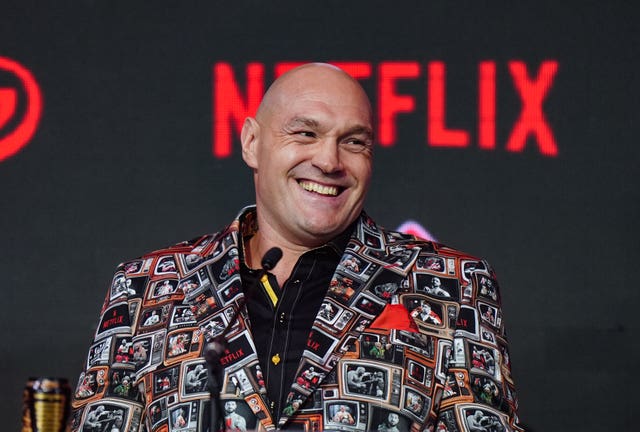 Tyson Fury during a press conference