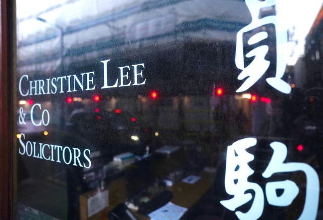 The offices of Christine Lee and Co in Wardour Street, central London