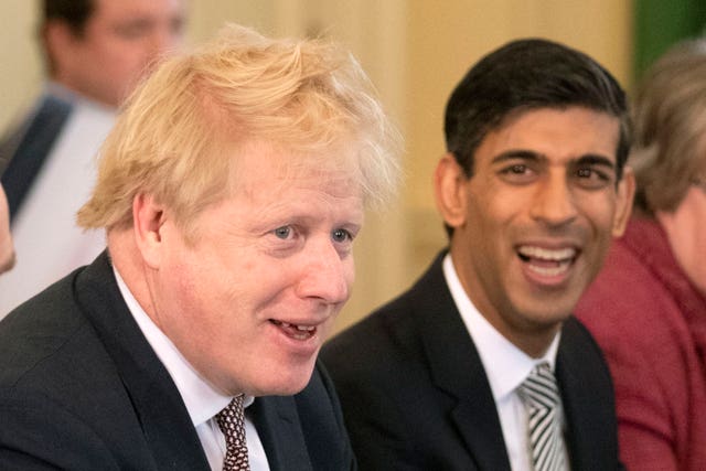 Rishi Sunak with Boris Johnson