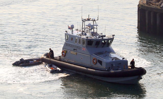 Border Force vessel Speedwell arrives at the Port of Dover