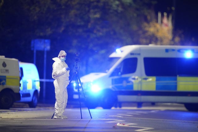 A forensic officer in Horsforth