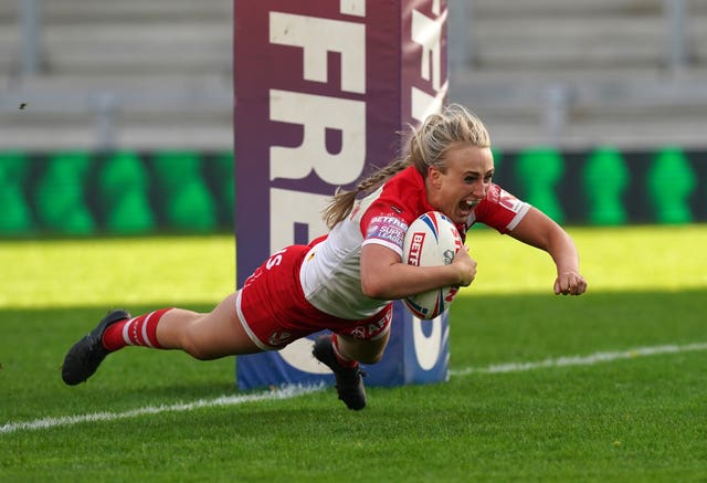 Jodie Cunningham and St Helens are eyeing a third successive Challenge Cup title (Martin Rickett/PA)