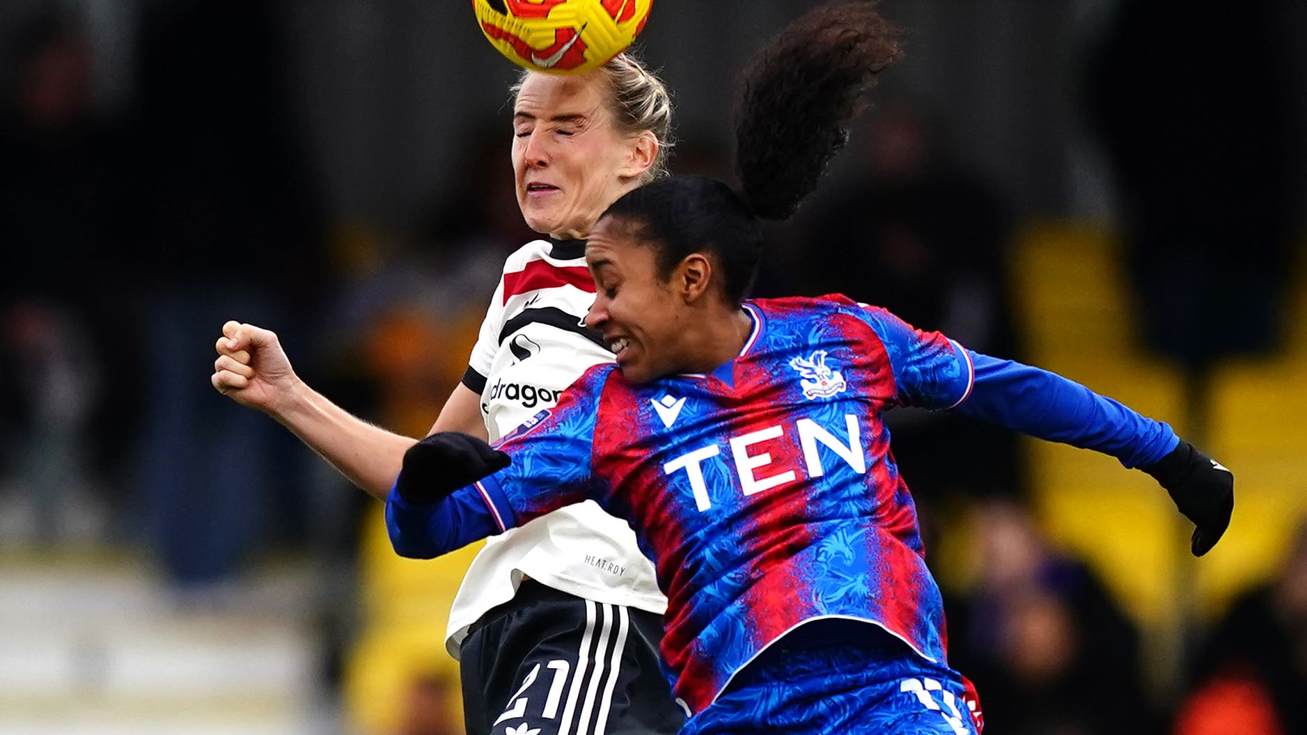 Crystal Palace’s Ashleigh Weerden, right, scored twice in a 6-1 FA Cup fourth round win over Sheffield United (Jordan Pettitt/PA)