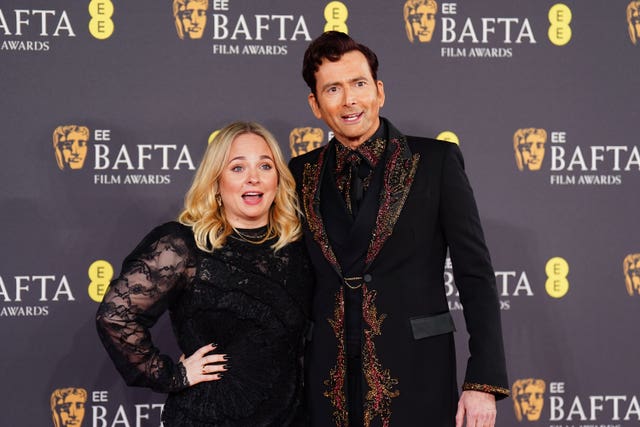 David and Georgia Tennant attending the EE Bafta Film Awards 2025, at the Royal Festival Hall, Southbank Centre, London