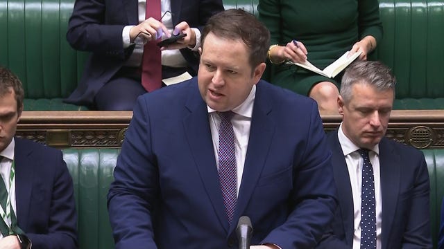 Foreign Office minister Stephen Doughty speaking in the House of Commons