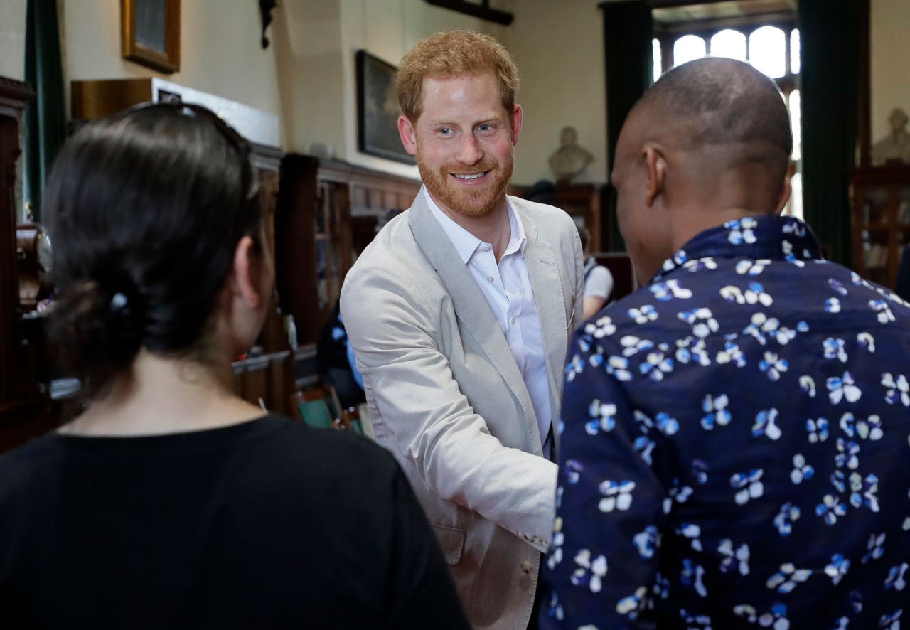 Harry jane. Prince Harry meeting people.