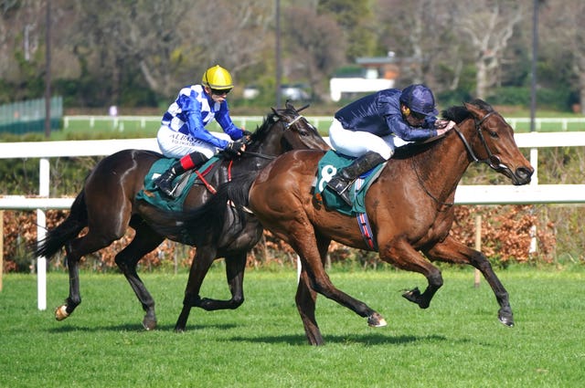 Matilda Picotte had to settle for second behind Aidan O'Brien's Never Ending Story in the Ballylinch Stud ‘Priory Belle’ 1000 Guineas Trial Stakes at Leopardstown