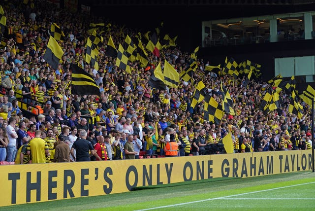 Watford fans returned on Graham Taylor day to celebrate the former England manager 