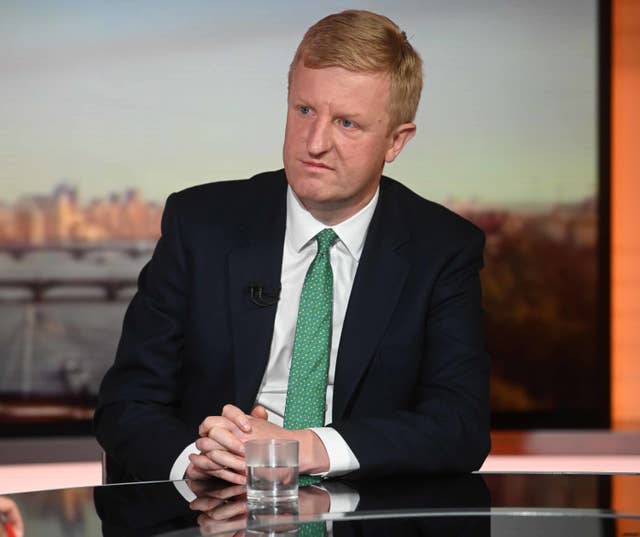 BBC handout photo of ex-Conservative Party Chairman Oliver Dowden appearing on the BBC One current affairs programme, Sunday Morning