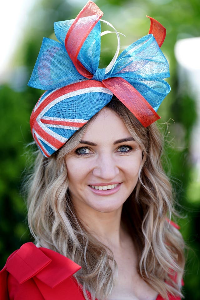 Woman in a red, white and blue hat