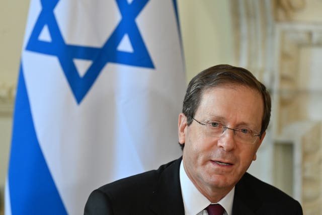 Israeli president Isaac Herzog on a visit to the UK