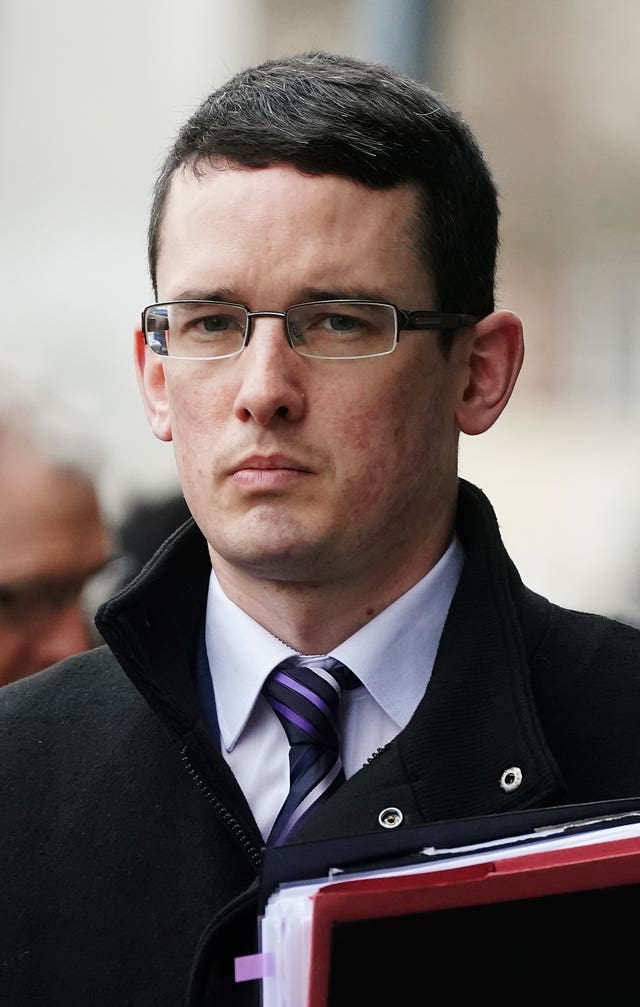 Enoch Burke outside the High Court in Dublin