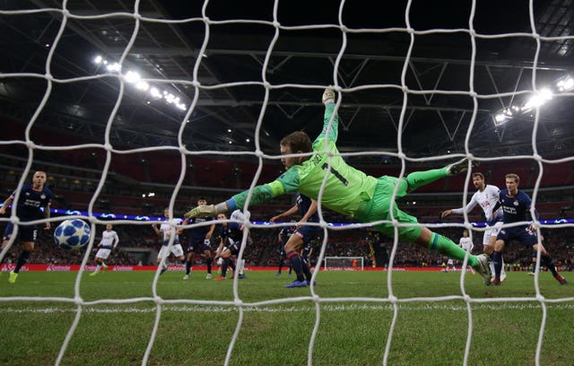 Harry Kane's 89th-minute winner, via a deflected header, takes him to 150 Tottenham goals and helps Spurs to a 2-1 win over PSV in the Champions League group stage in October, 2018. It kept alive their hopes of reaching the knock-out stage and they would go all the way to the final