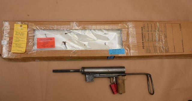 Reed Wischhusen built his own sub-machine gun after police twice rejected his shotgun certificate application (Avon and Somerset Police/PA)