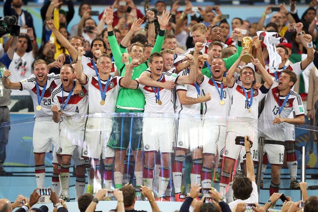 Germany celebrate winning the World Cup in 2014