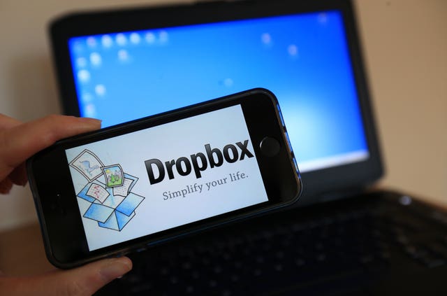 The Dropbox app 