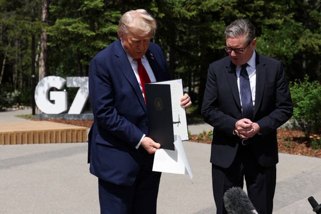 Donald Trump with Sir Keir Starmer