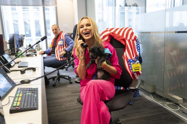 Amanda Holden during the BGC annual charity day at Canary Wharf in London